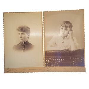 Antique Cabinet Card Photos Lot‎ Wisconsin Victorian Gold Edge Collectible